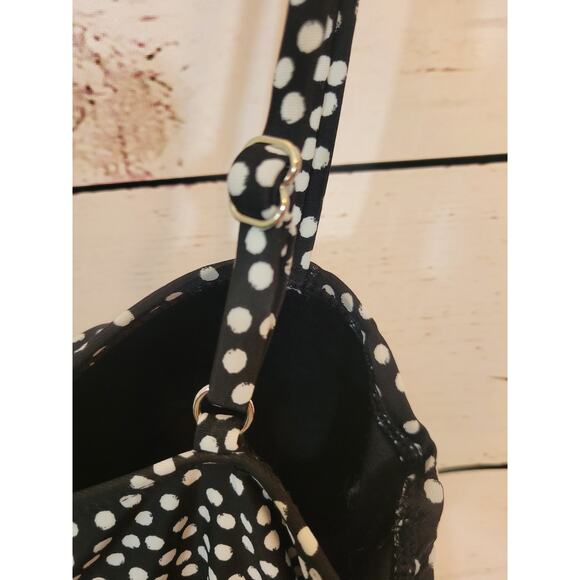 Catalina One Piece Swimsuit Rich Black Artic White Polka Dot Women's Size Small - Picture 8 of 11